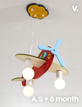 파스텔 비행기 3등 키즈조명(성장하는 아이를 위한 키즈조명) 아이방조명 인테리어방등 led방등