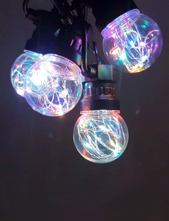 LED 볼-큐빅 G50(10구)와이어 줄조명 루프탑 조명