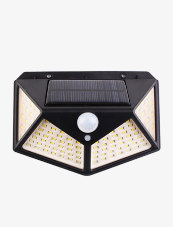 LED 태양광 100구 모션감지 벽부등간편설치, 자동 충전/점등/소등, 생활방수